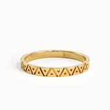 Triangle Patterned Wedding Band My Store