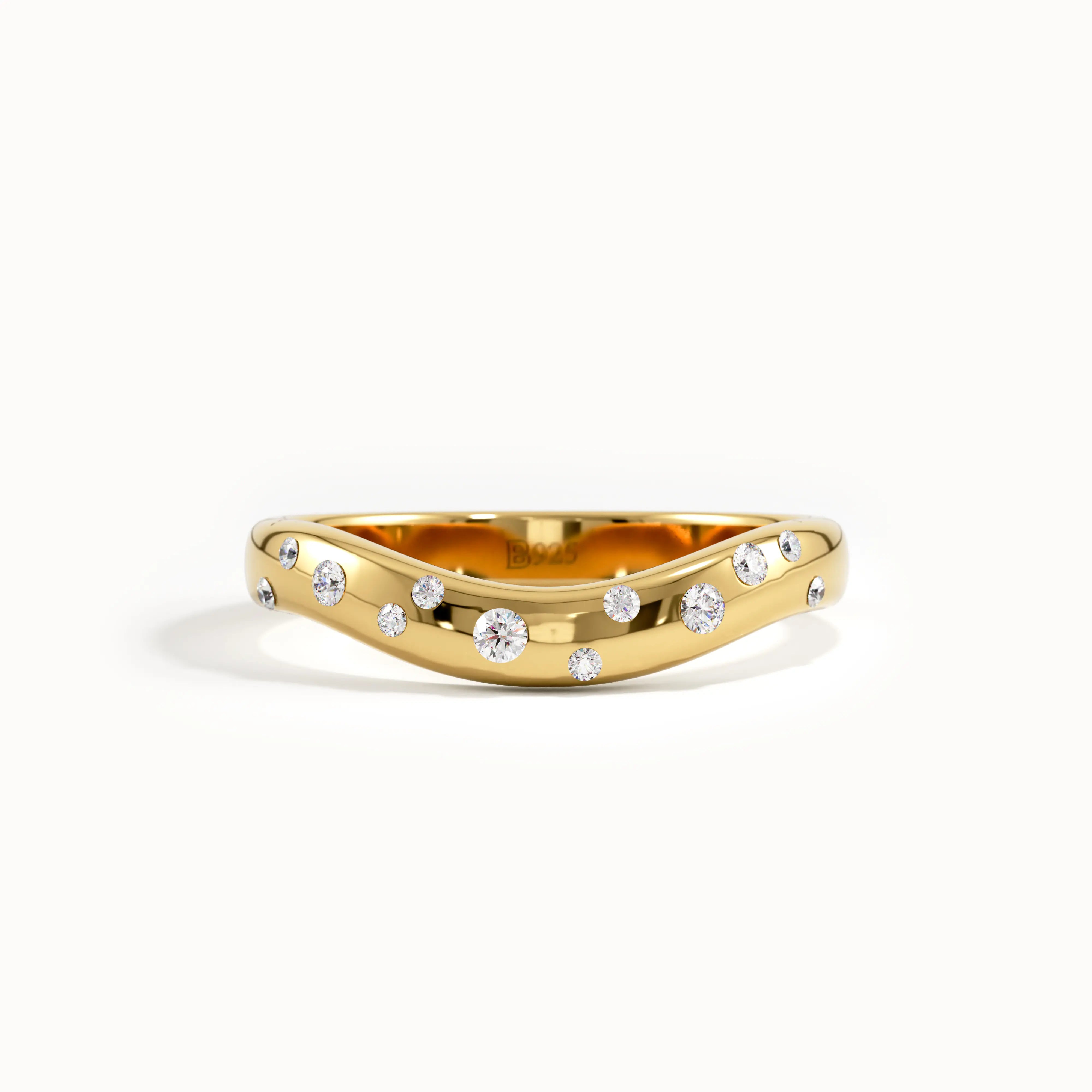 Scattered Curve Wedding Ring My Store