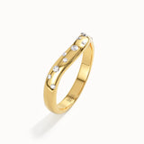 Scattered Curve Wedding Ring My Store