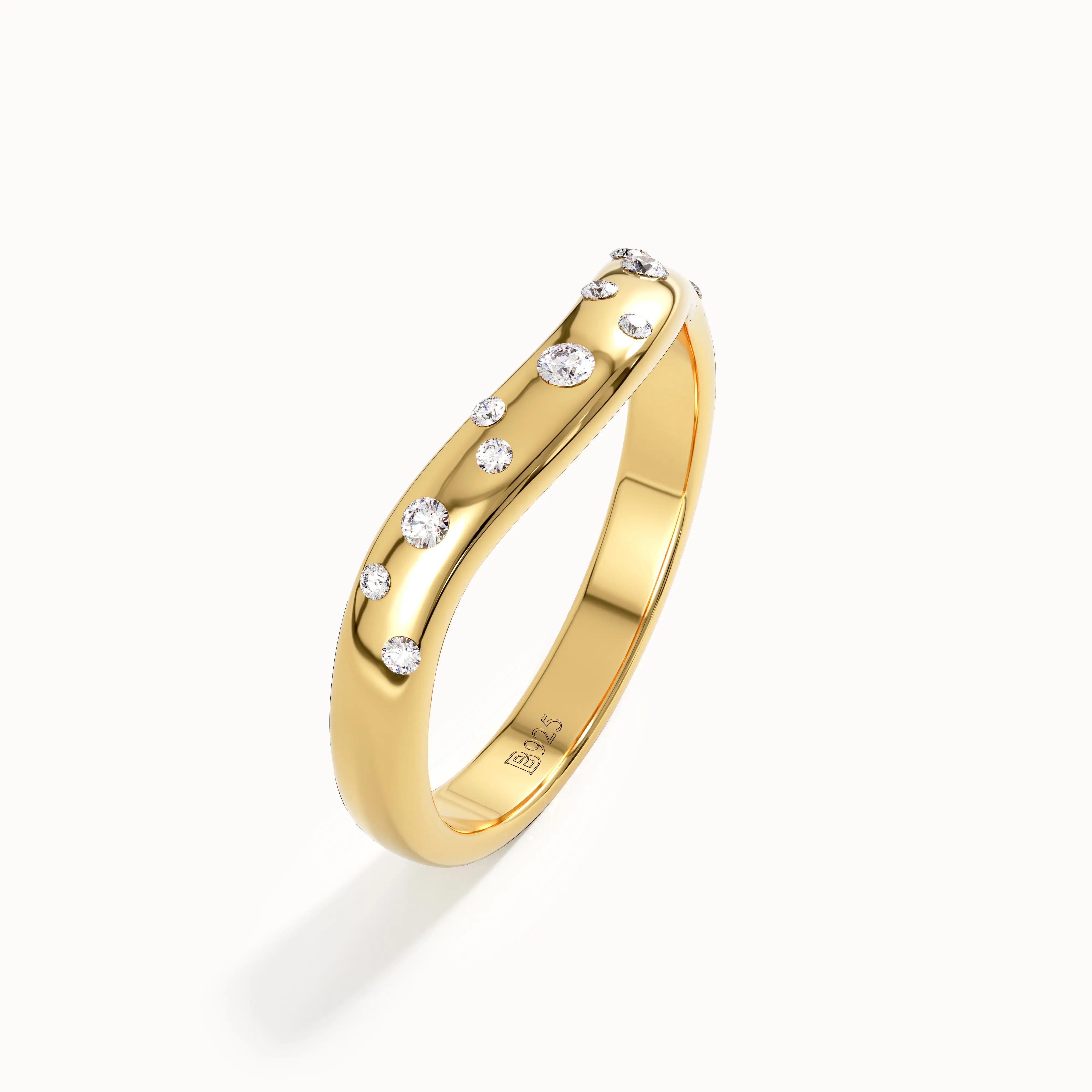 Scattered Curve Wedding Ring My Store