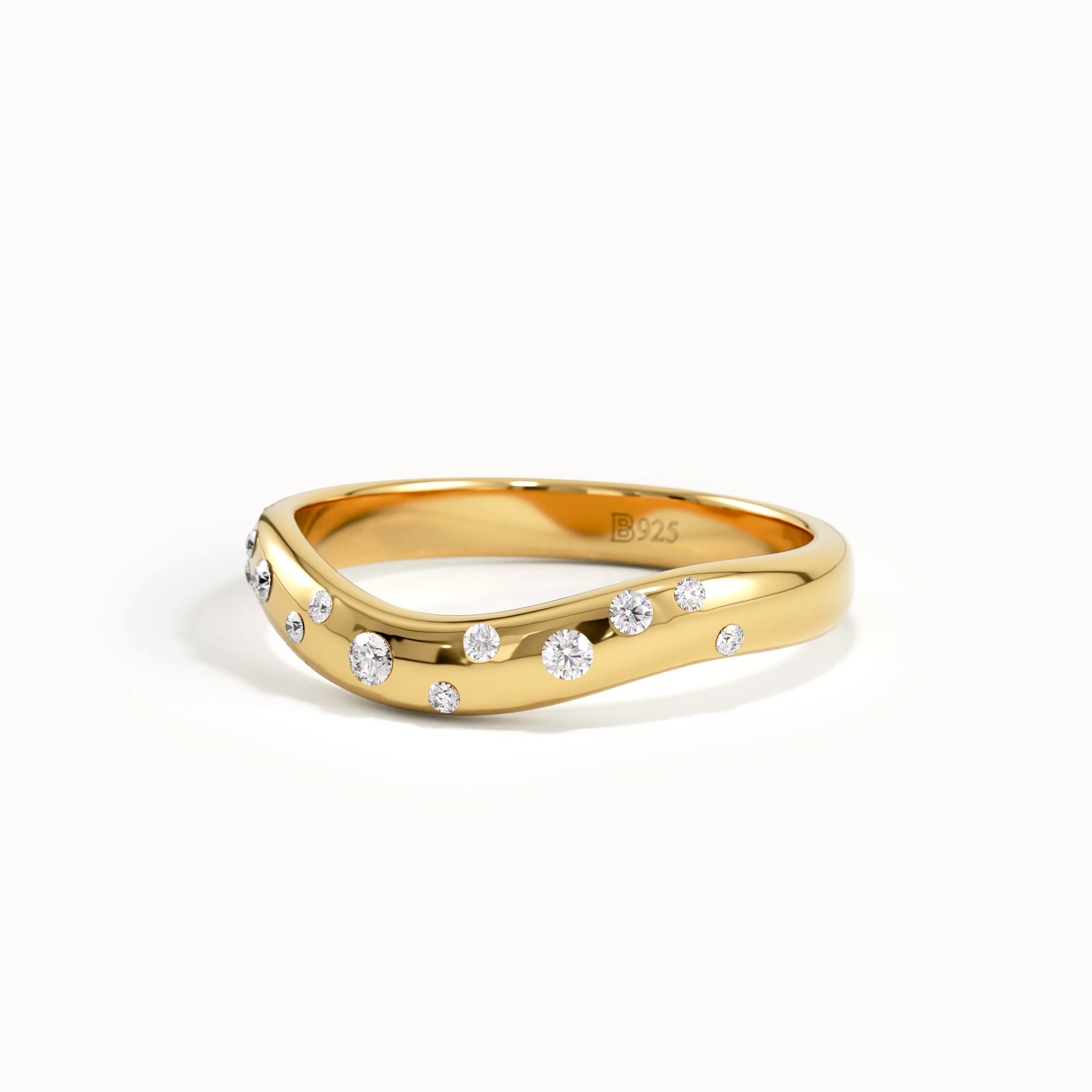 Scattered Curve Wedding Ring My Store
