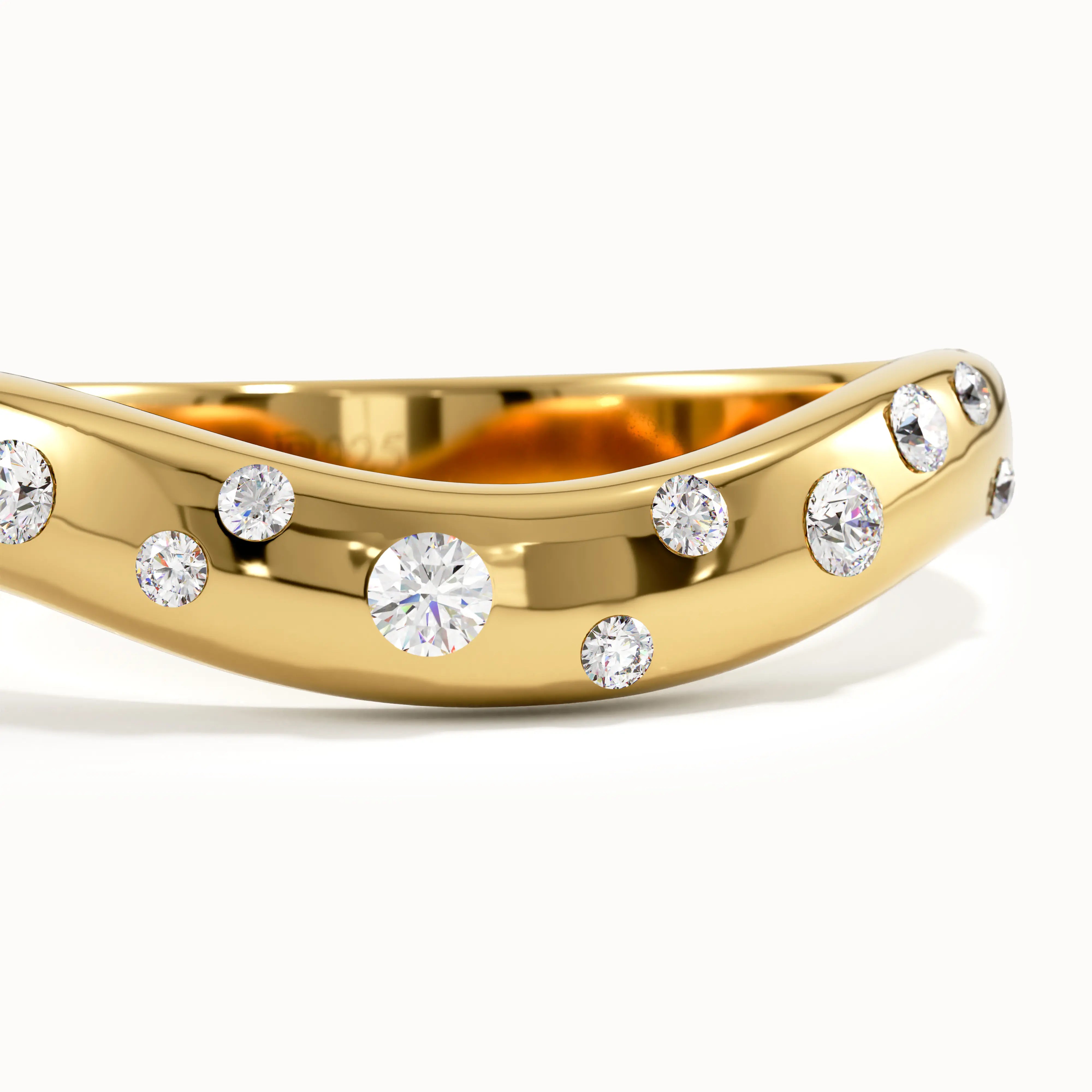 Scattered Curve Wedding Ring My Store