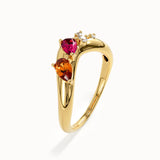 Pear Colorful Curve Ring My Store
