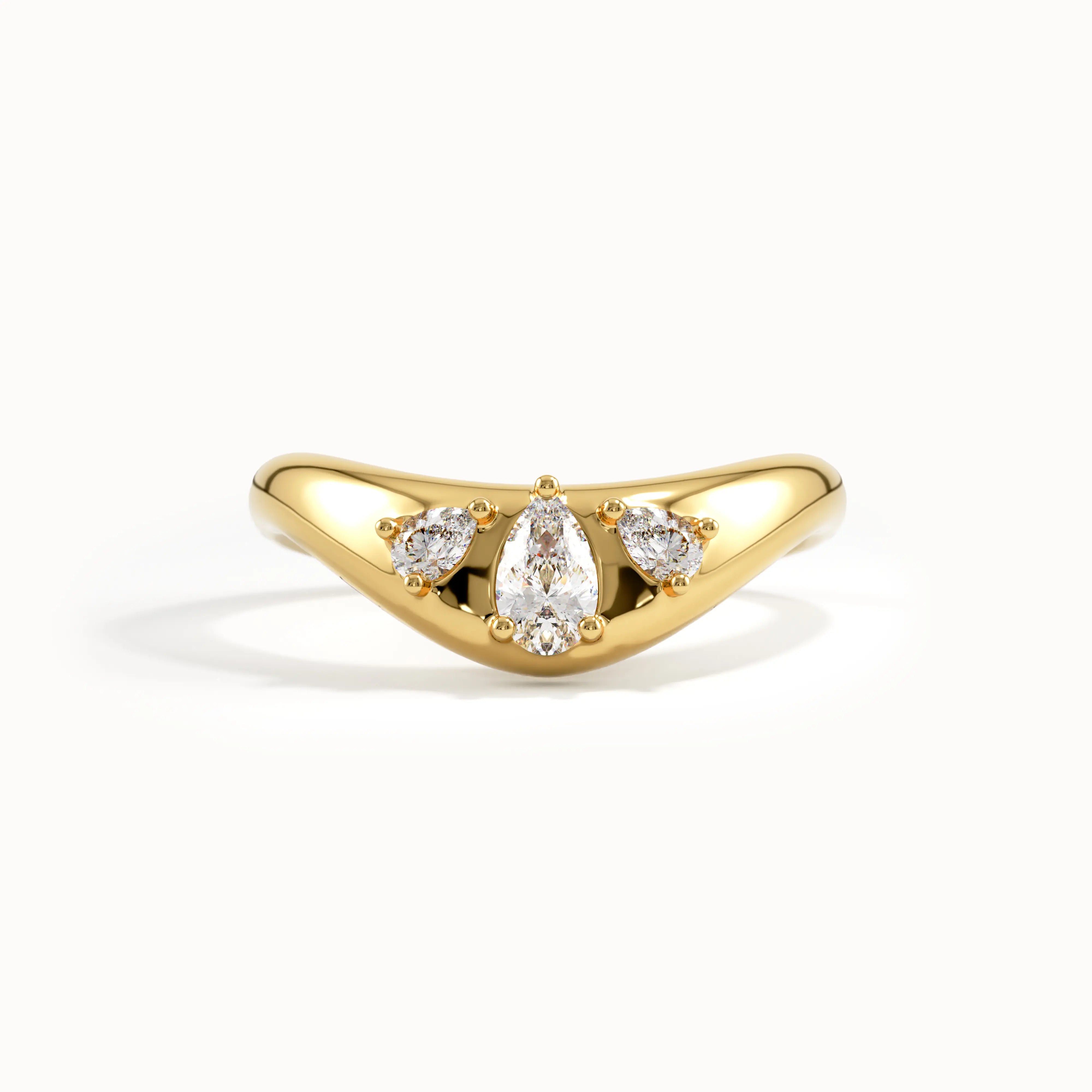 Bezel Dome Curve Ring My Store