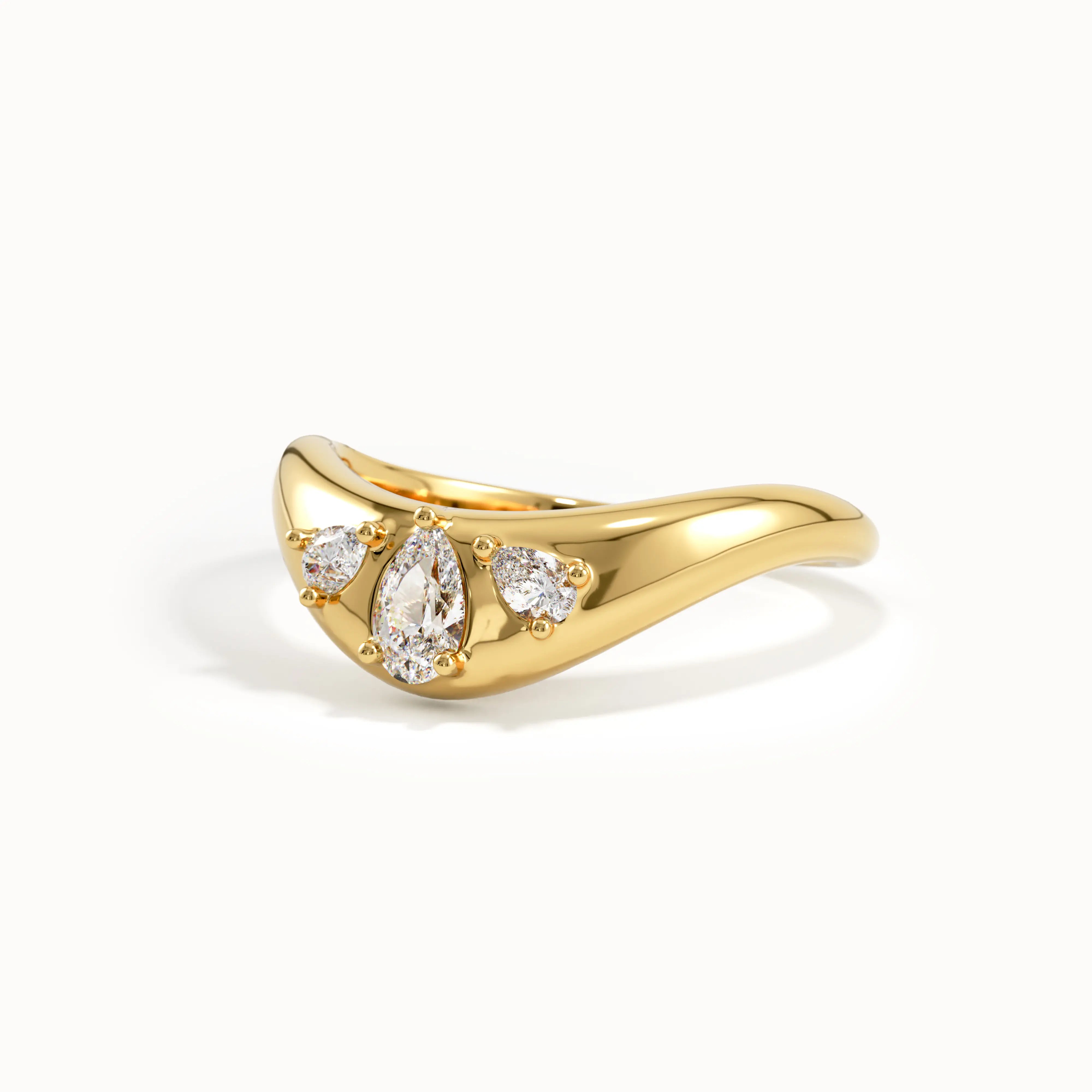 Bezel Dome Curve Ring My Store