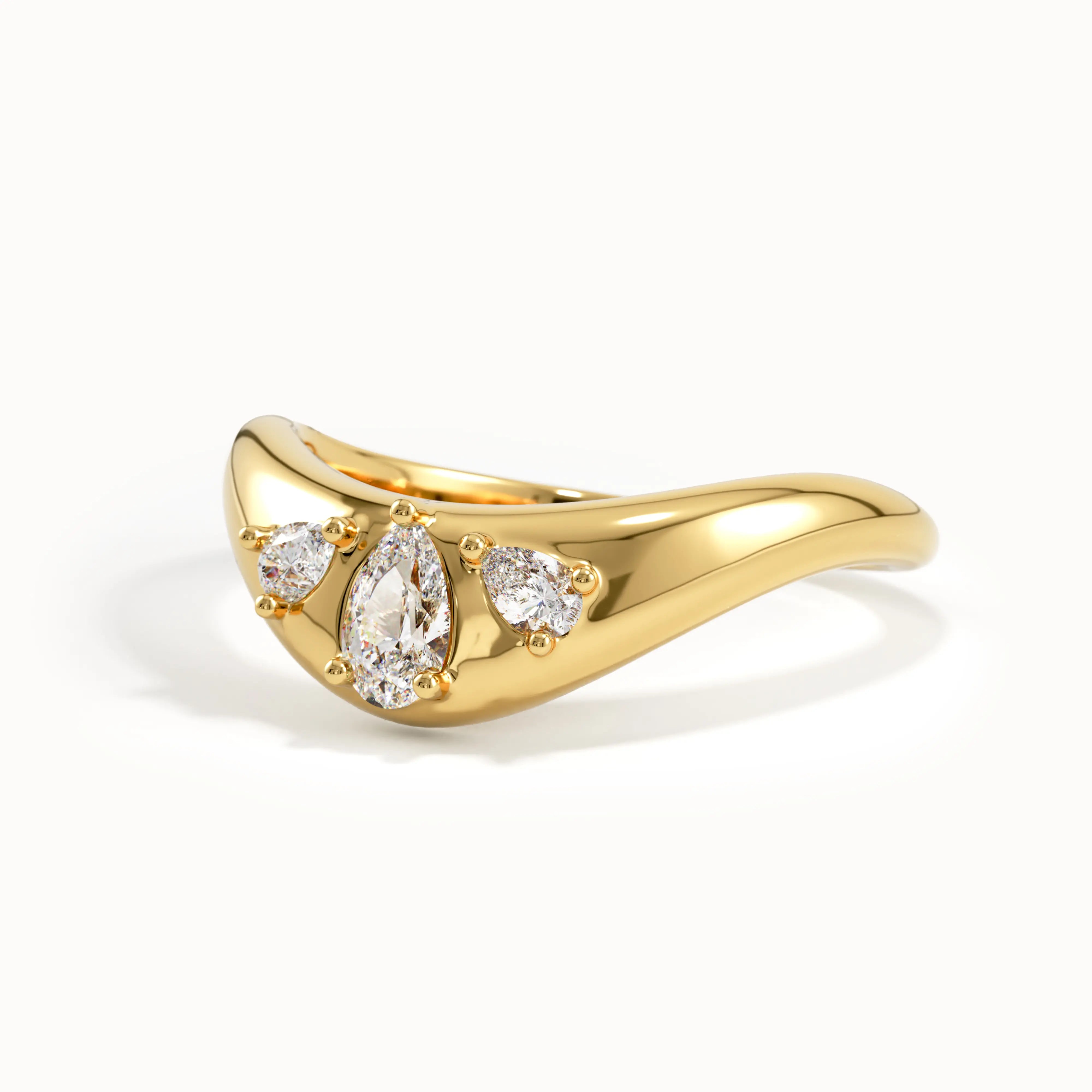 Bezel Dome Curve Ring My Store