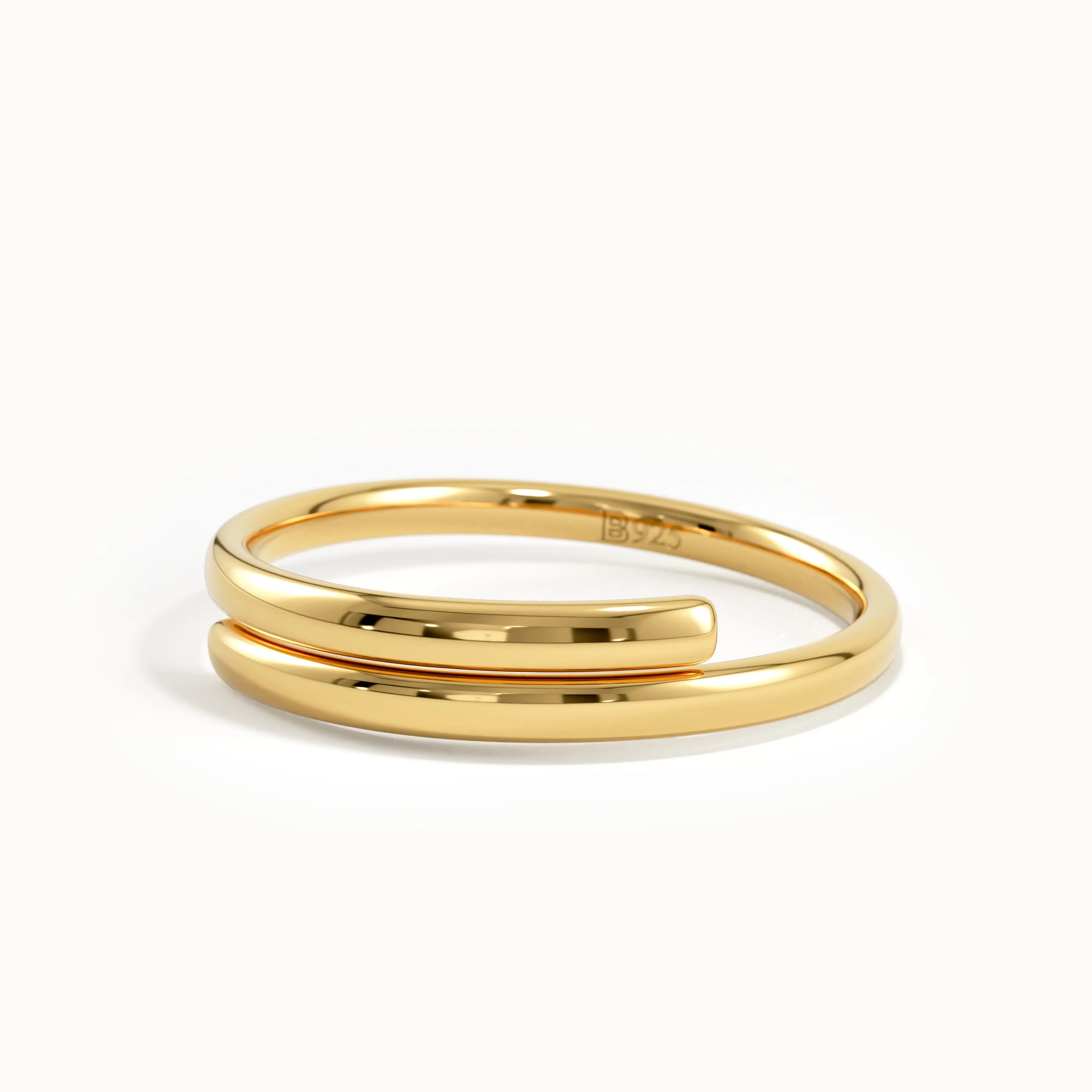 14k Gold Vermeil Spiral Ring My Store