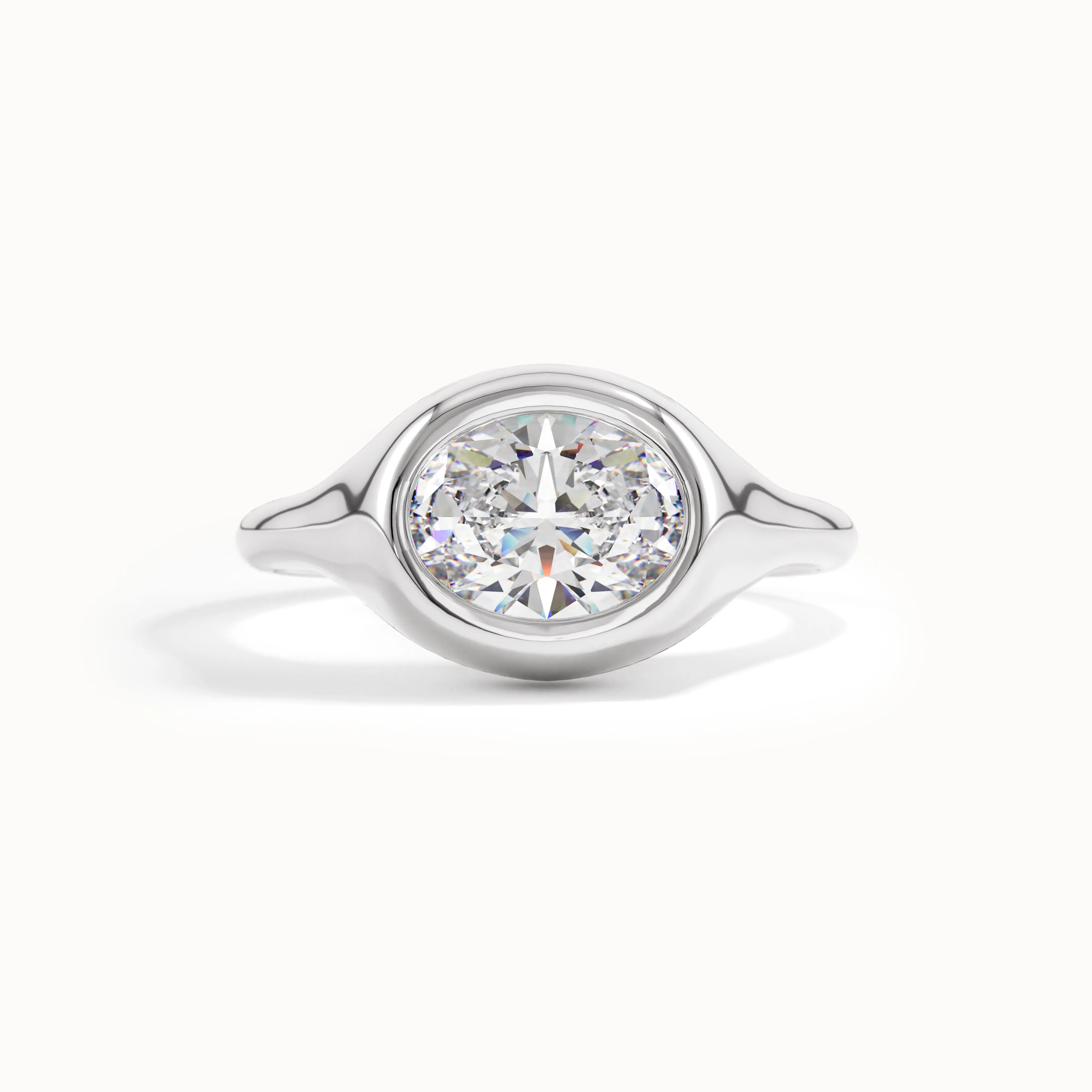 Oval Dome Pinky Ring for Women - BRENNMORE 