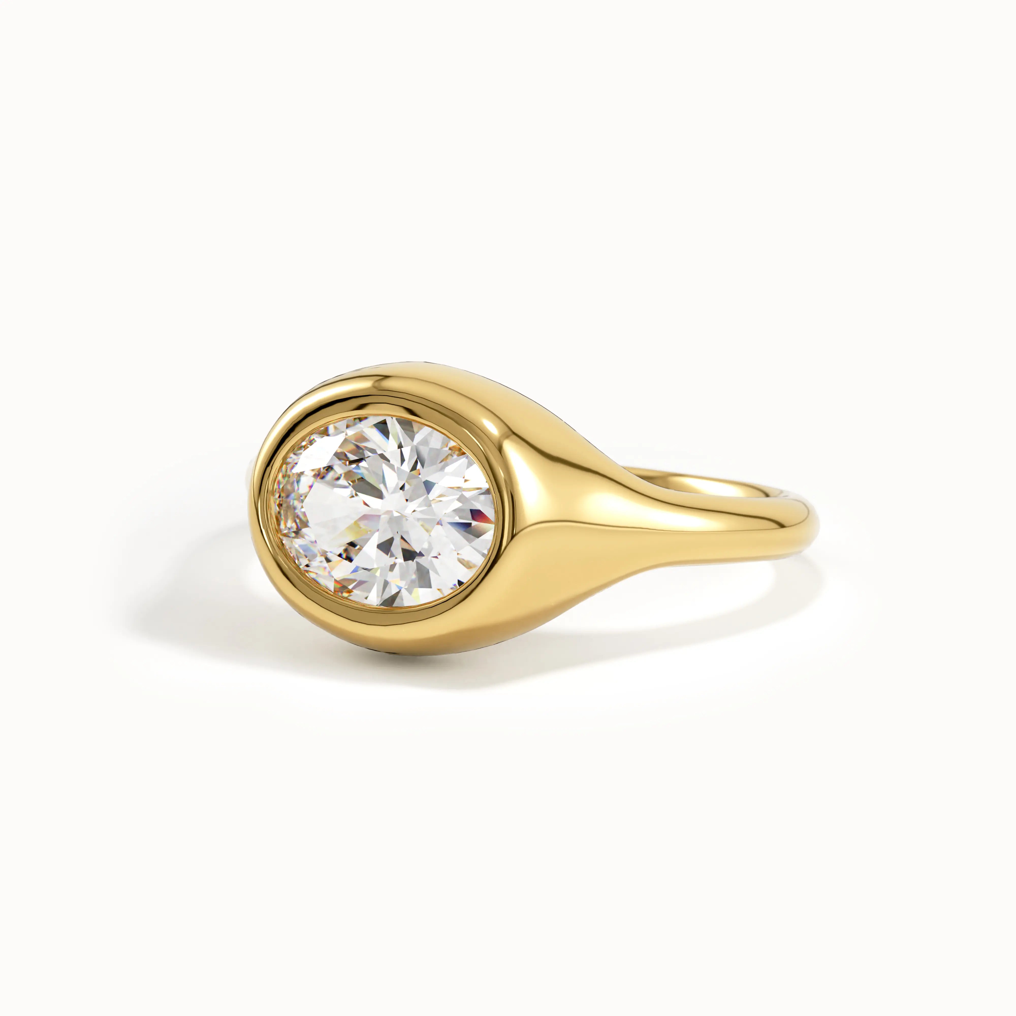 Oval Dome Pinky Ring for Women - BRENNMORE 