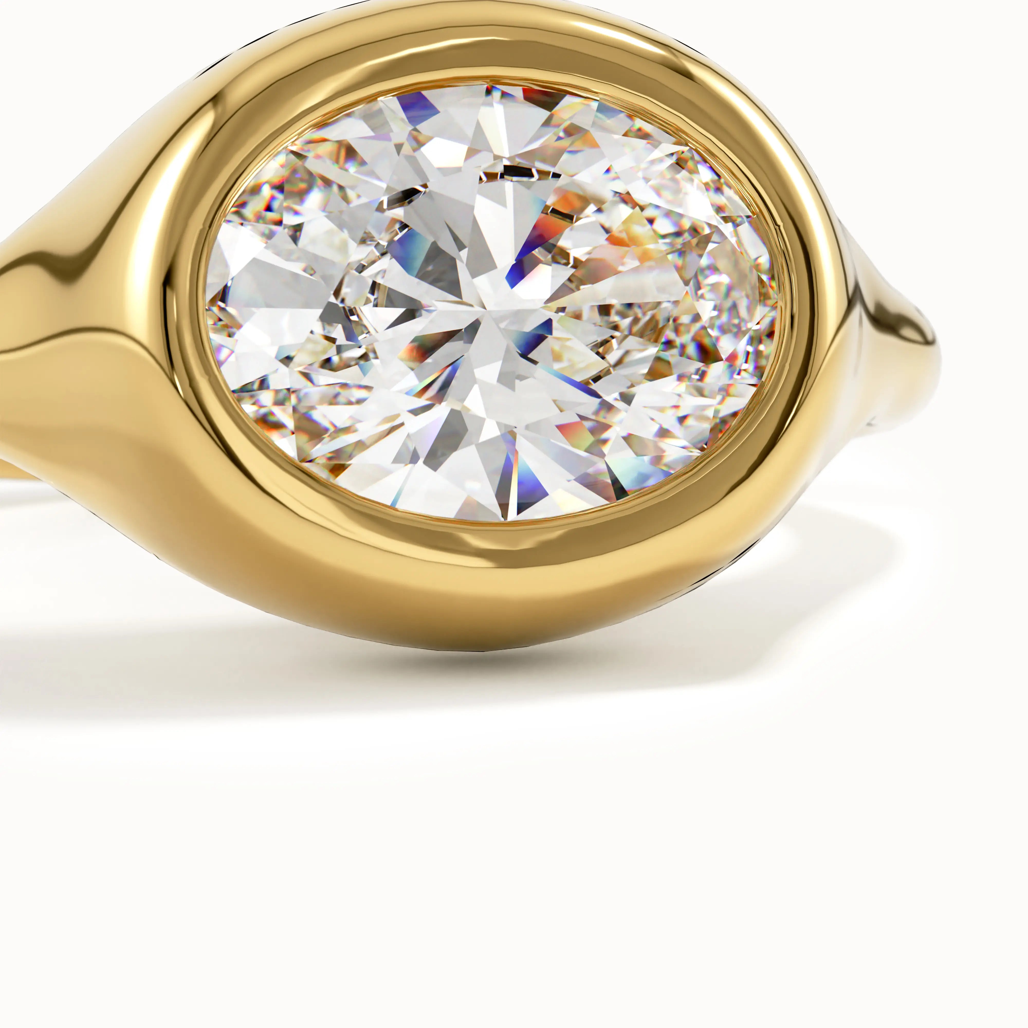 Oval Dome Pinky Ring for Women - BRENNMORE 