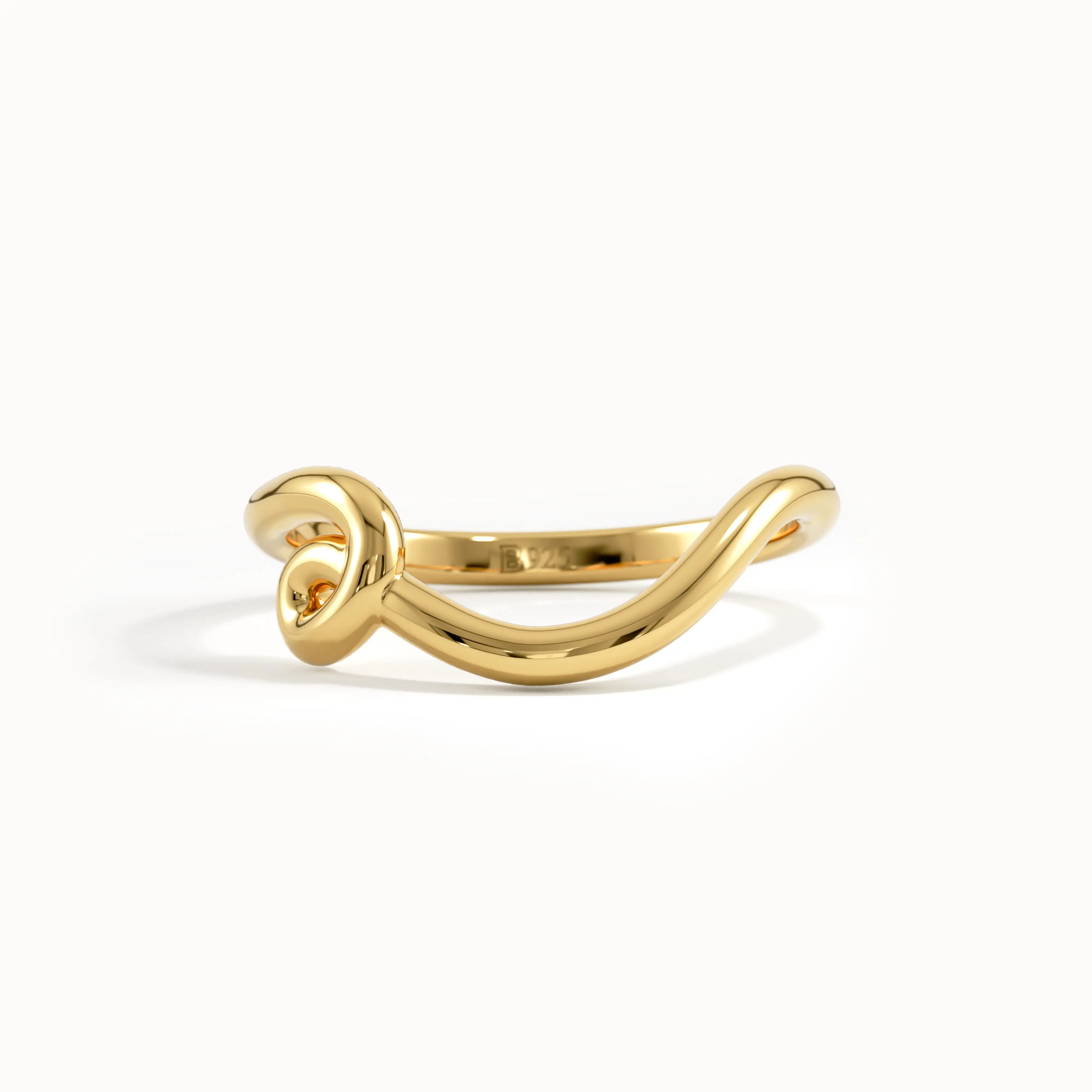 Swirl Stacking Ring for Women