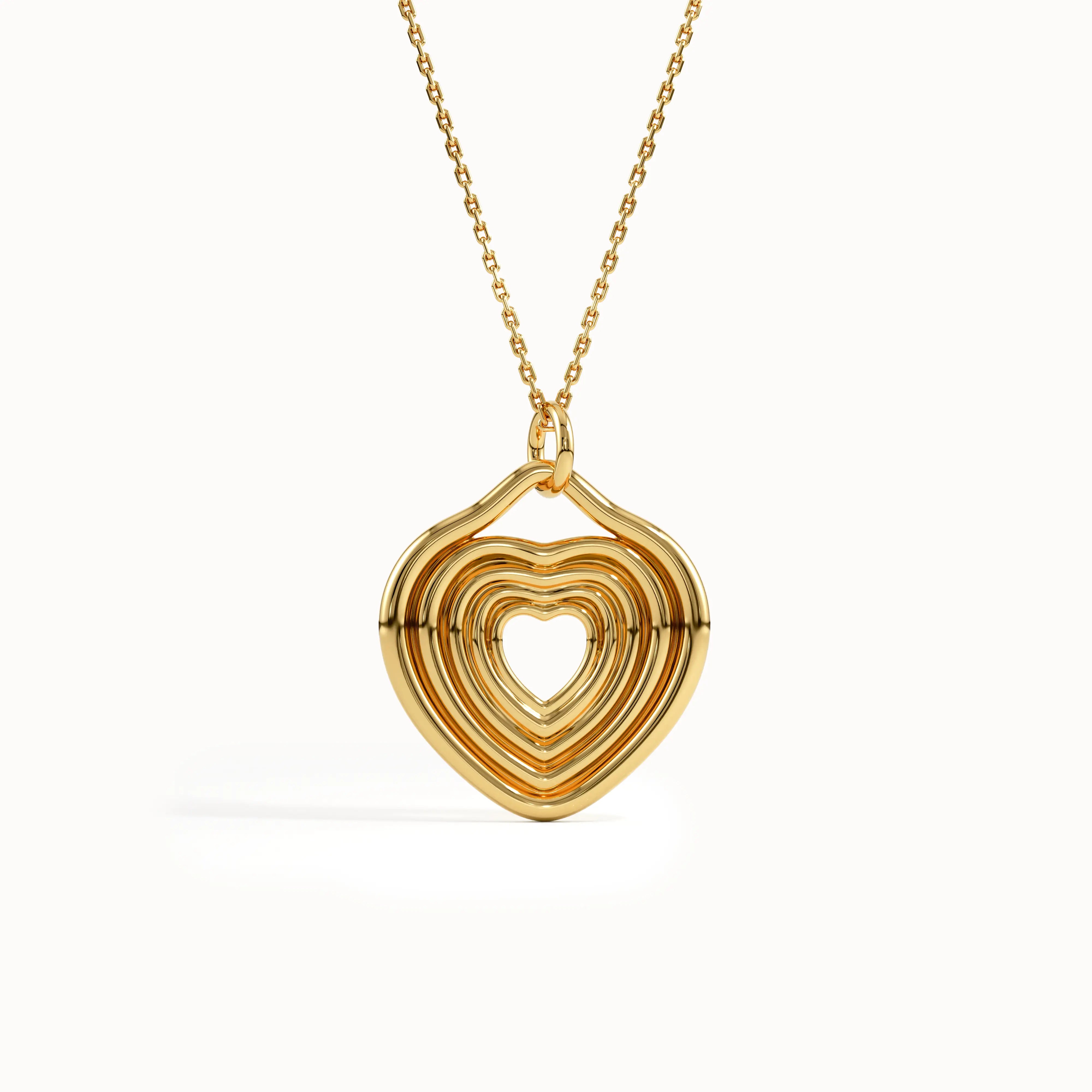 Heart Shapes Pendant Necklace - BRENNMORE 
