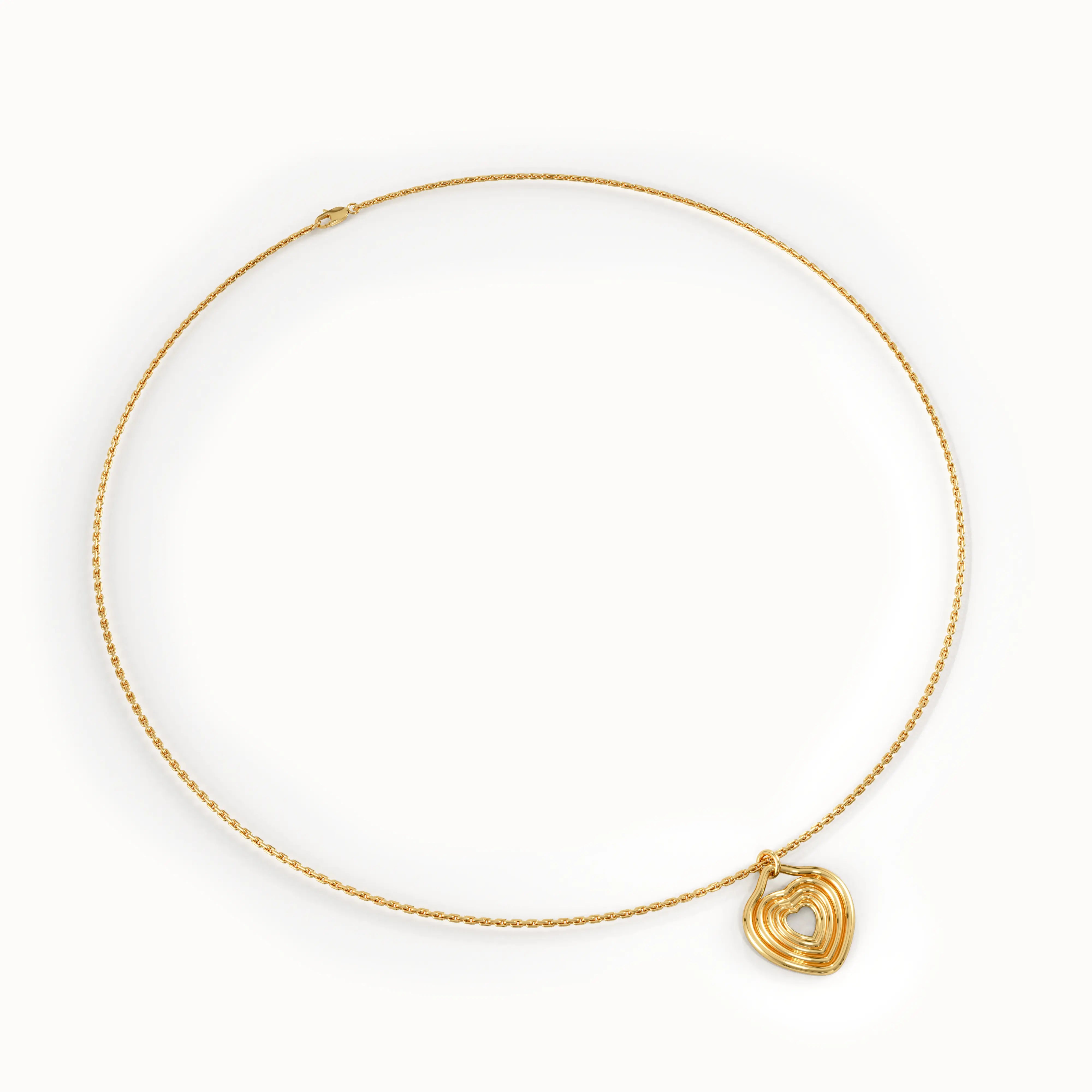 Heart Shapes Pendant Necklace - BRENNMORE 
