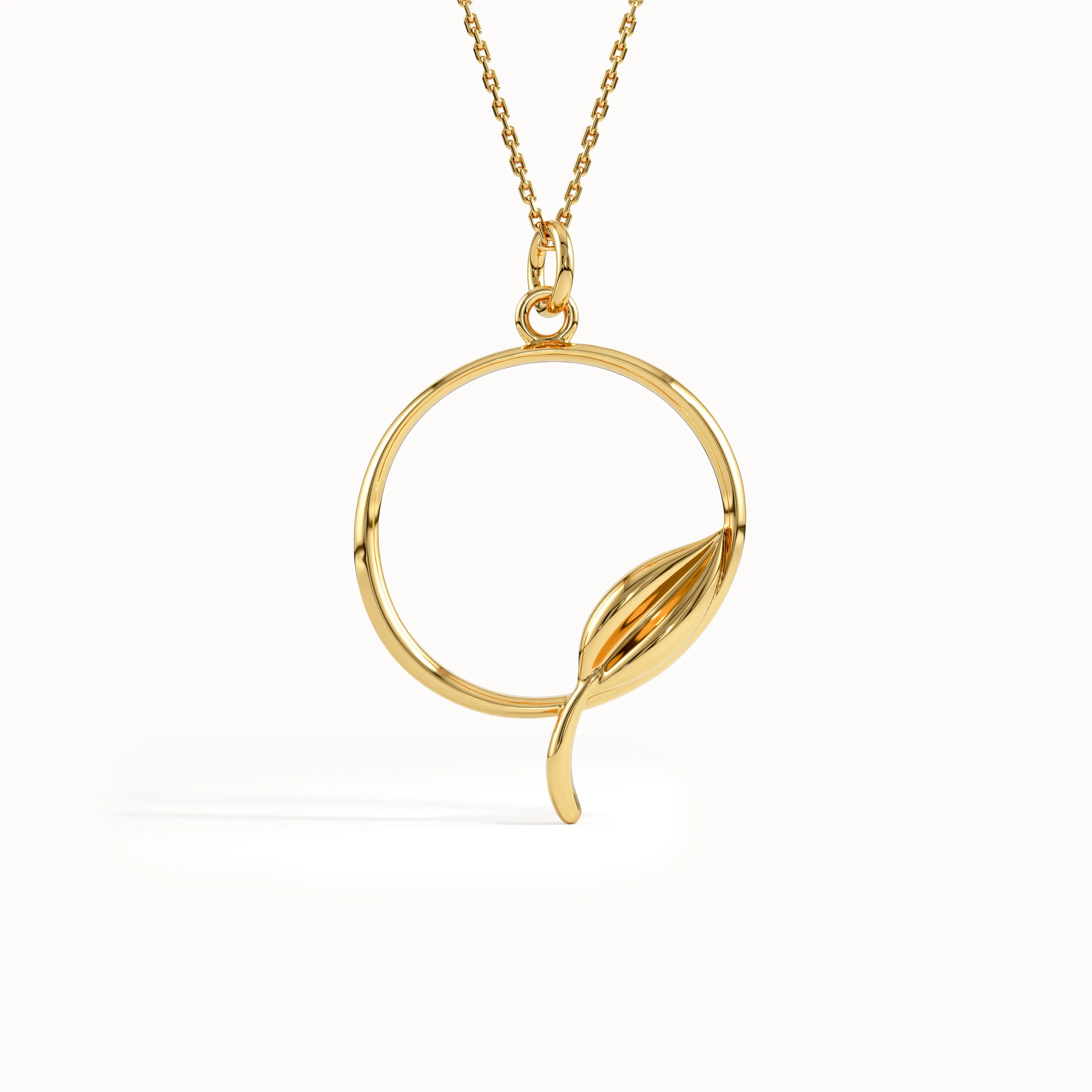 Unique Leaf Pendant Necklace