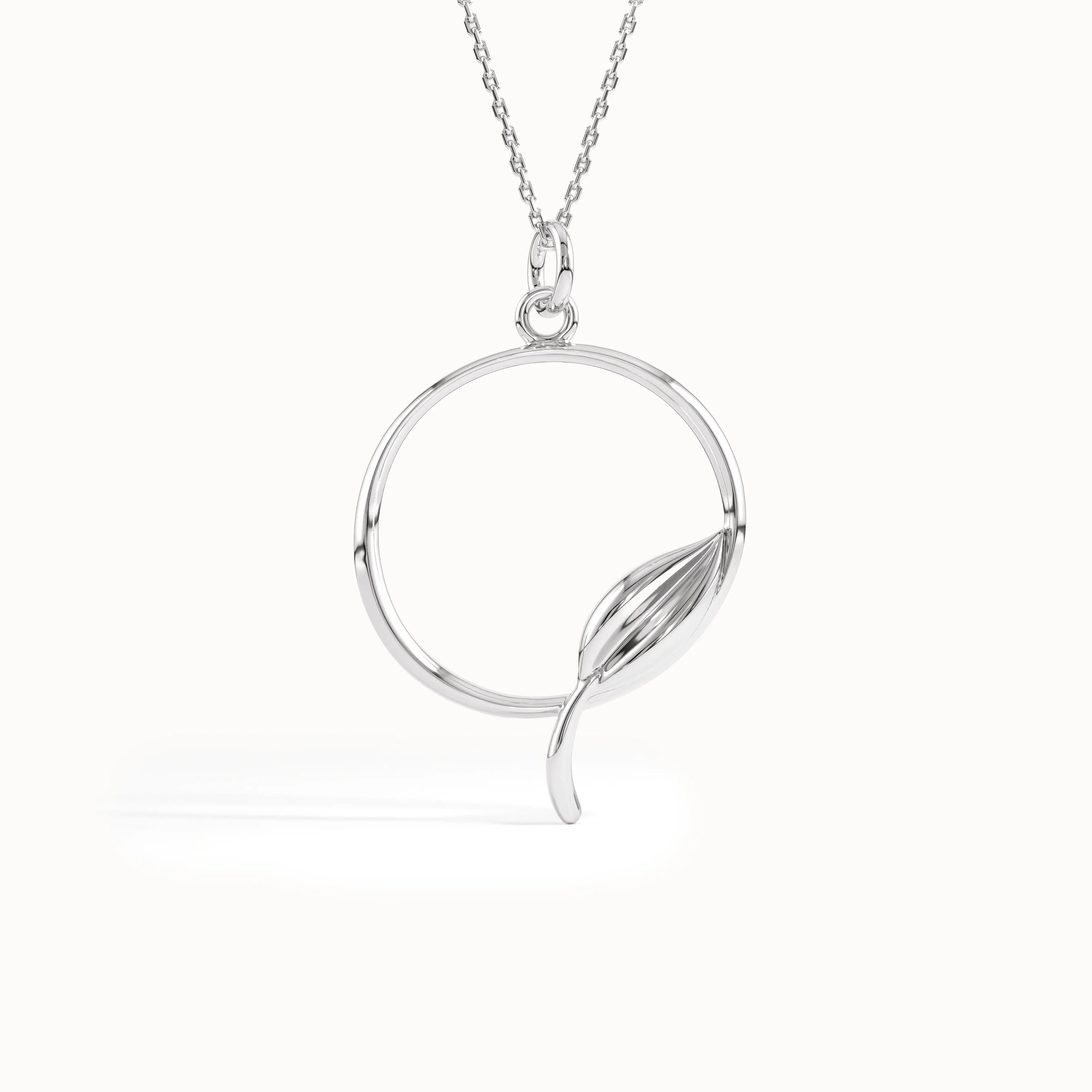 Unique Leaf Pendant Necklace - BRENNMORE 