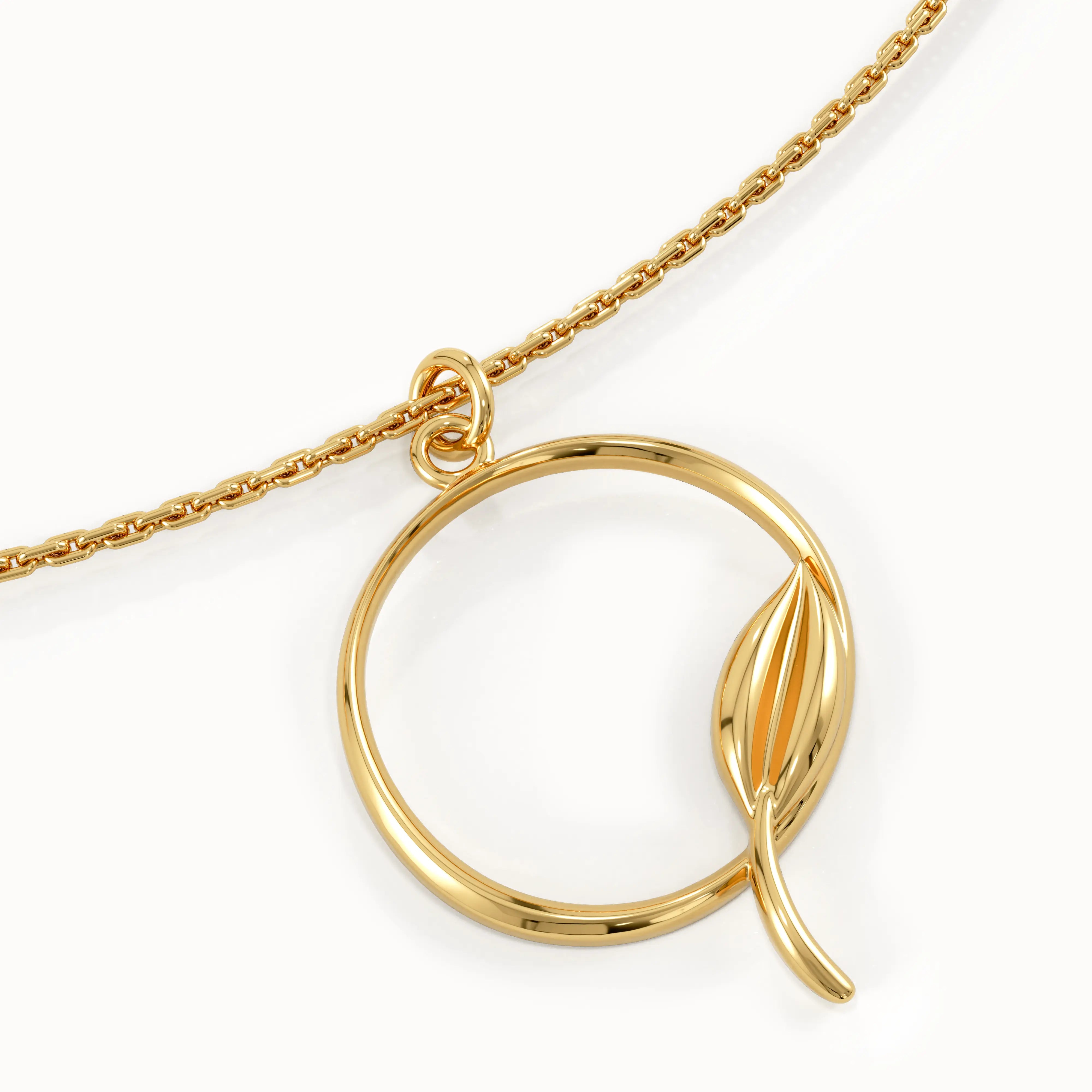 Unique Leaf Pendant Necklace - BRENNMORE 