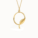 Unique Leaf Pendant Necklace - BRENNMORE 