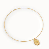 Oval Starburst Pendant Necklace - BRENNMORE 