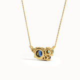 Blue Gemstone Cluster Necklace