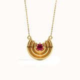 Womens Unique Ruby Necklace - BRENNMORE 