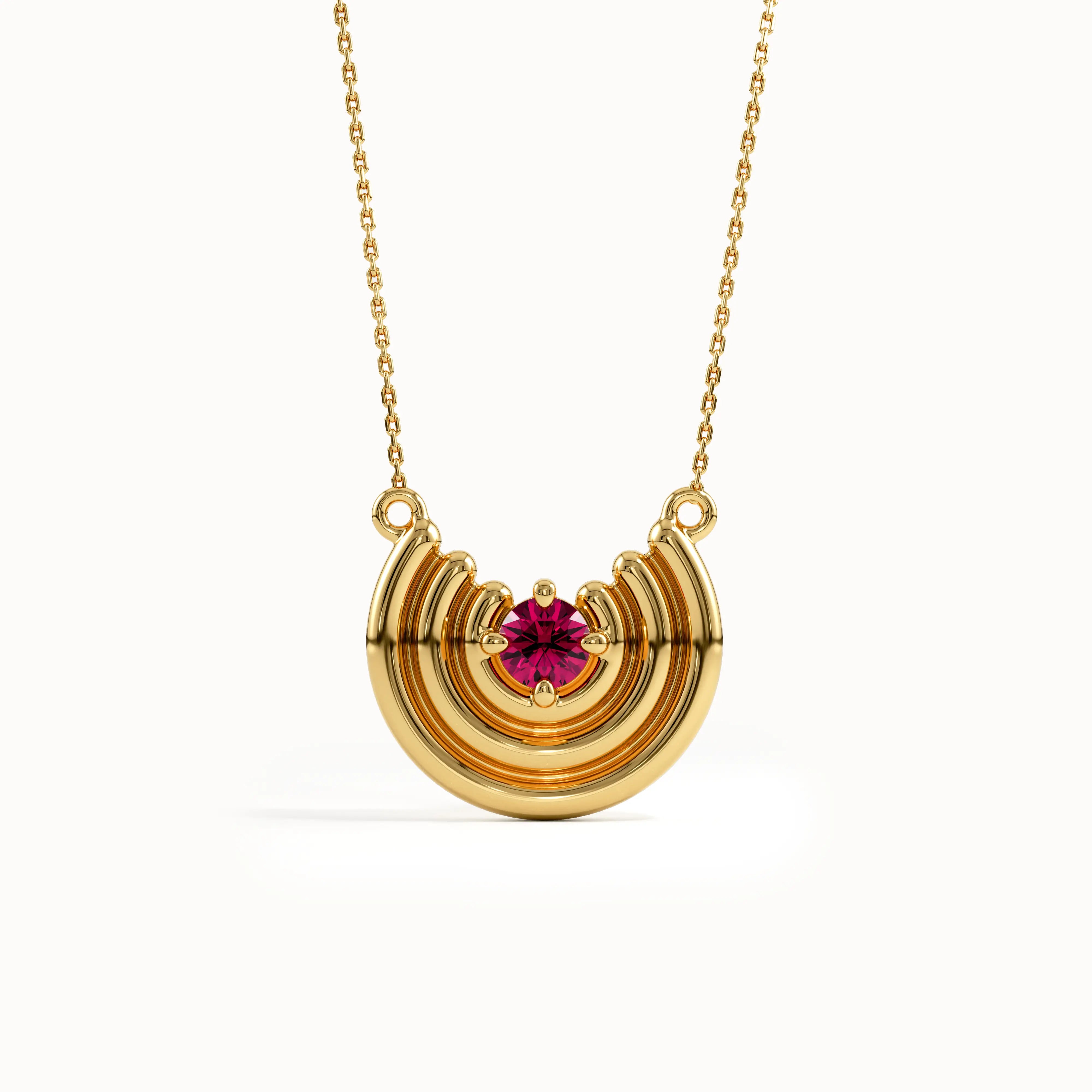 Womens Unique Ruby Necklace - BRENNMORE 