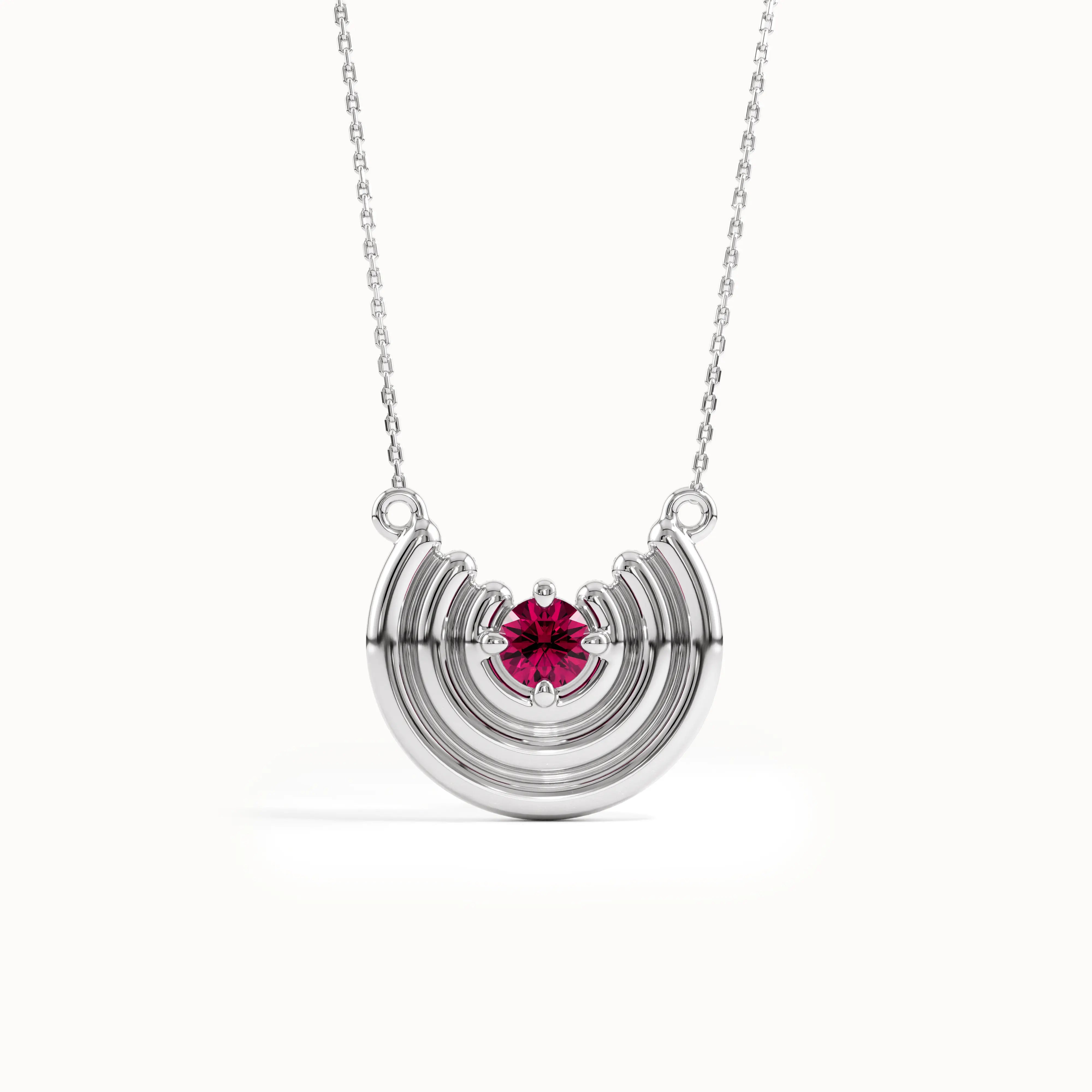 Womens Unique Ruby Necklace