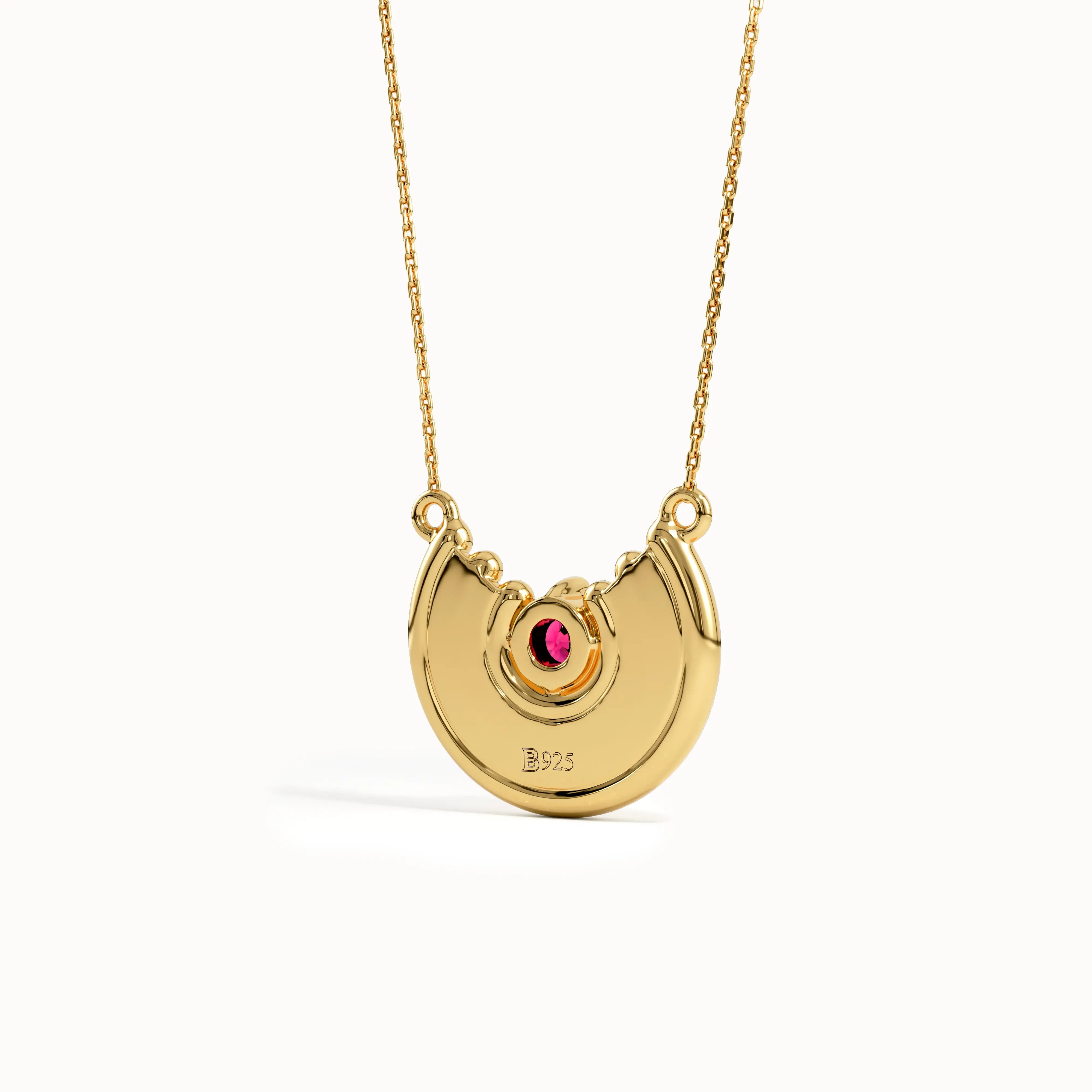 Womens Unique Ruby Necklace - BRENNMORE 