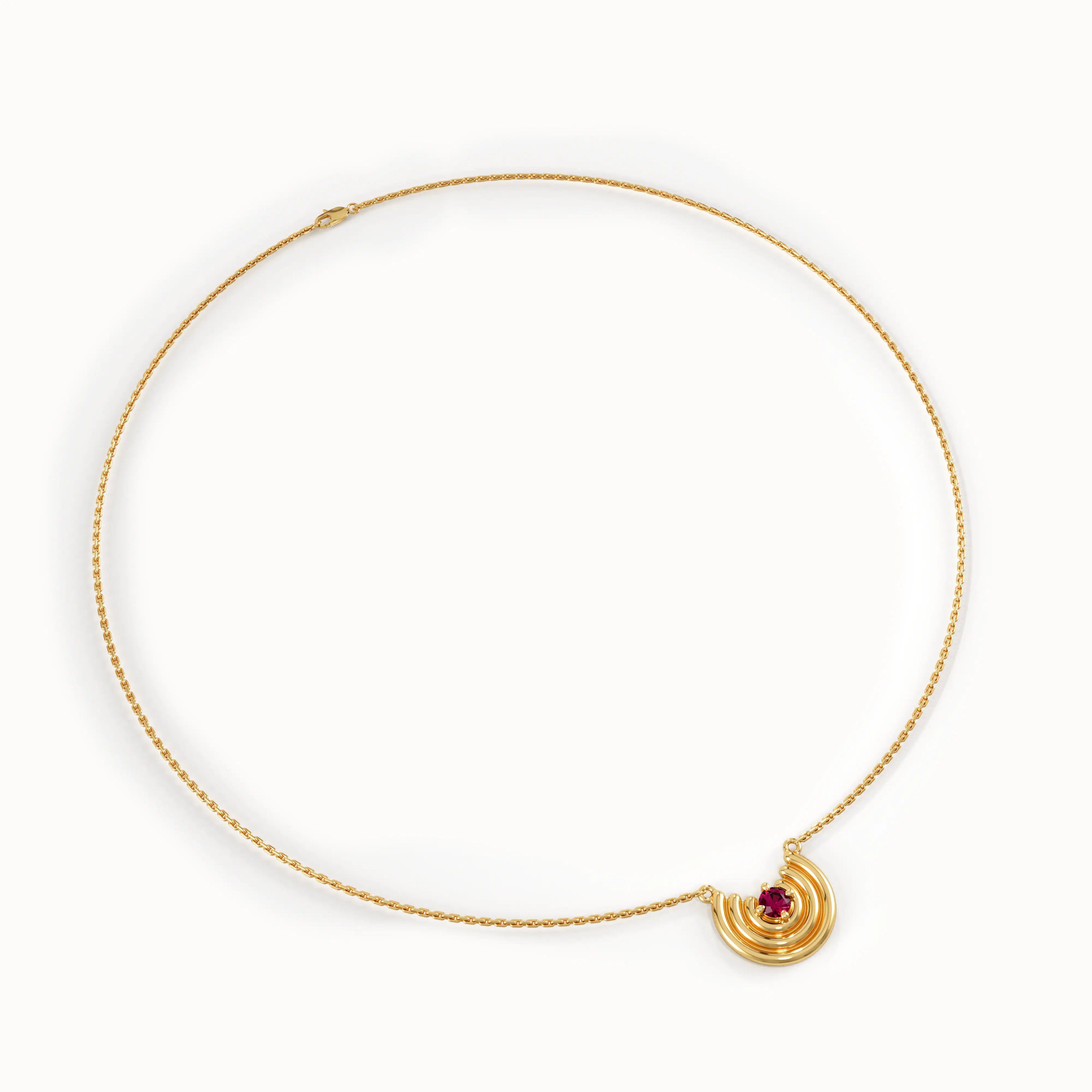 Womens Unique Ruby Necklace - BRENNMORE 