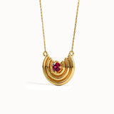 Womens Unique Ruby Necklace - BRENNMORE 