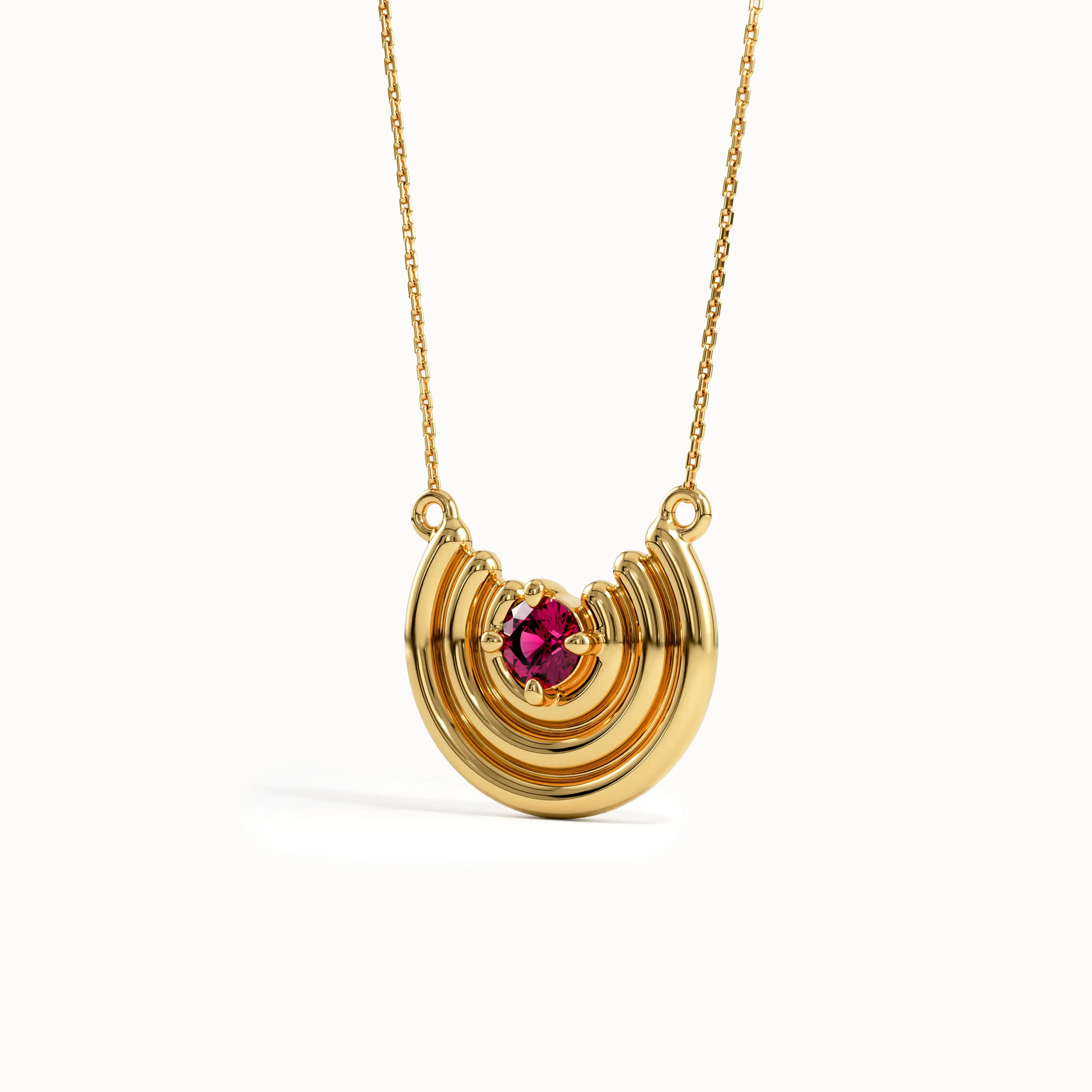 Womens Unique Ruby Necklace - BRENNMORE 