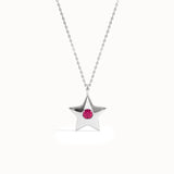 Pink Ruby Star Necklace - BRENNMORE 