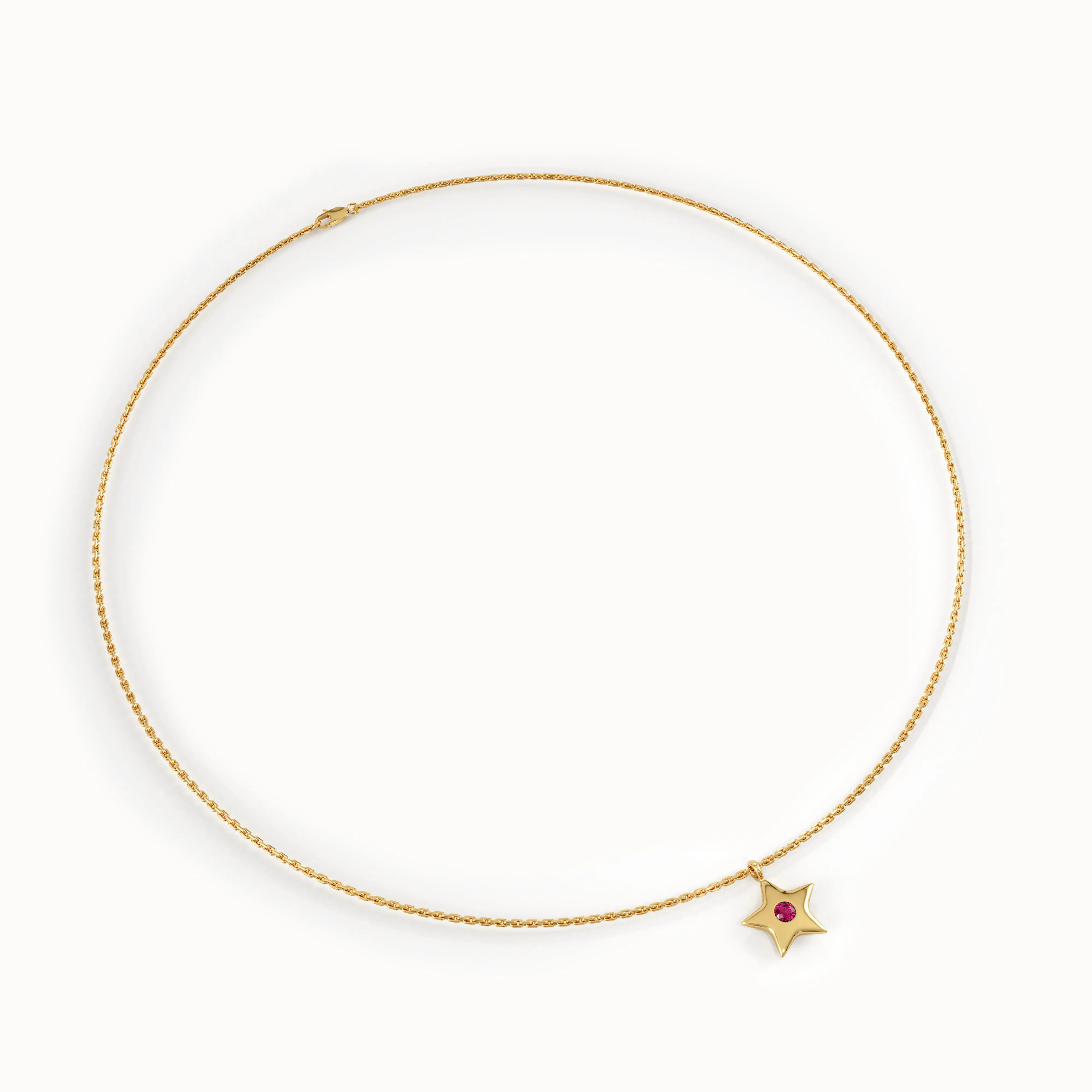 Pink Ruby Star Necklace - BRENNMORE 