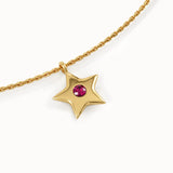 Pink Ruby Star Necklace - BRENNMORE 