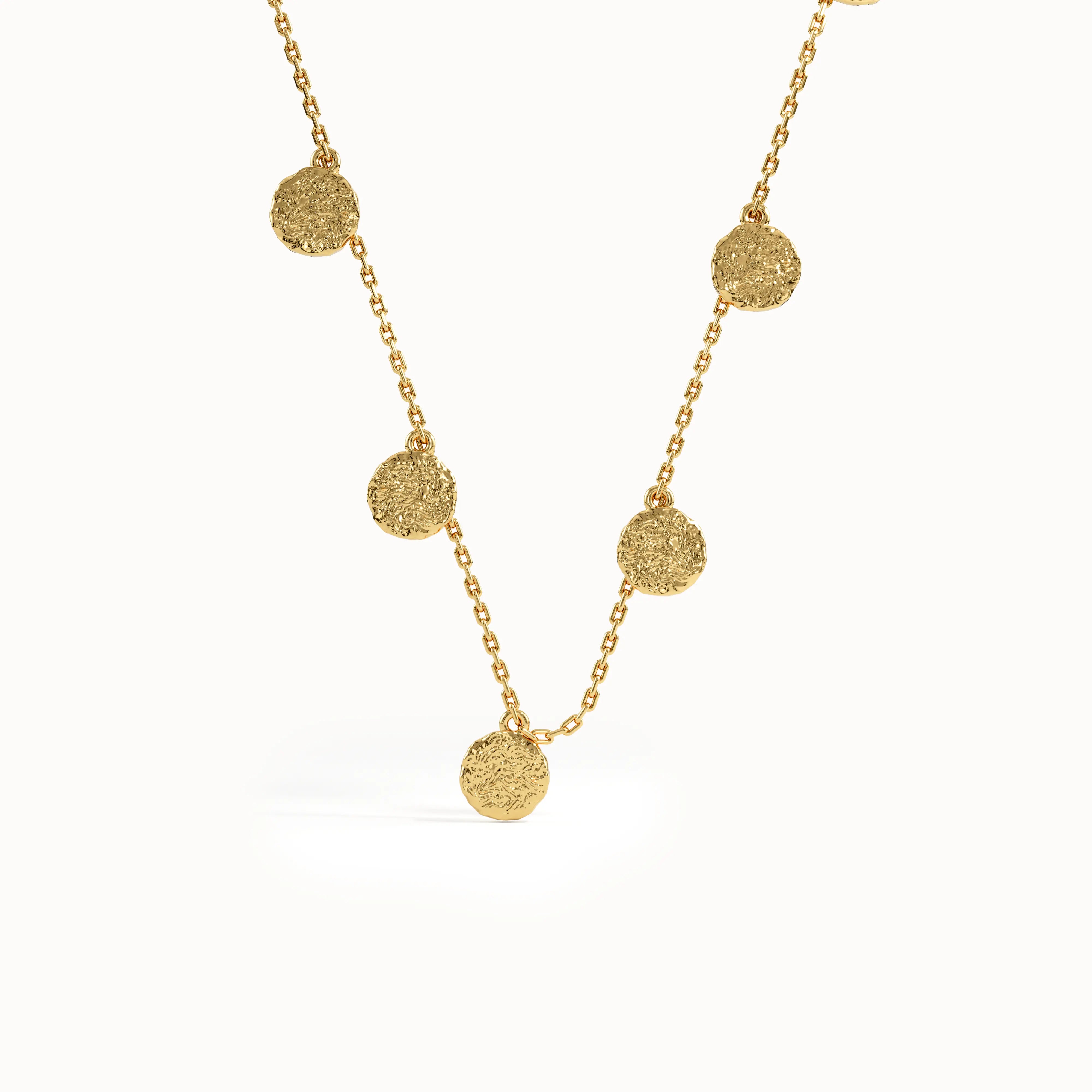 Tiny Coins Vermeil Necklace - BRENNMORE 