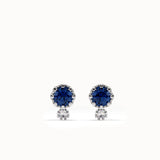 Sapphire Stud Earrings for Women - BRENNMORE 