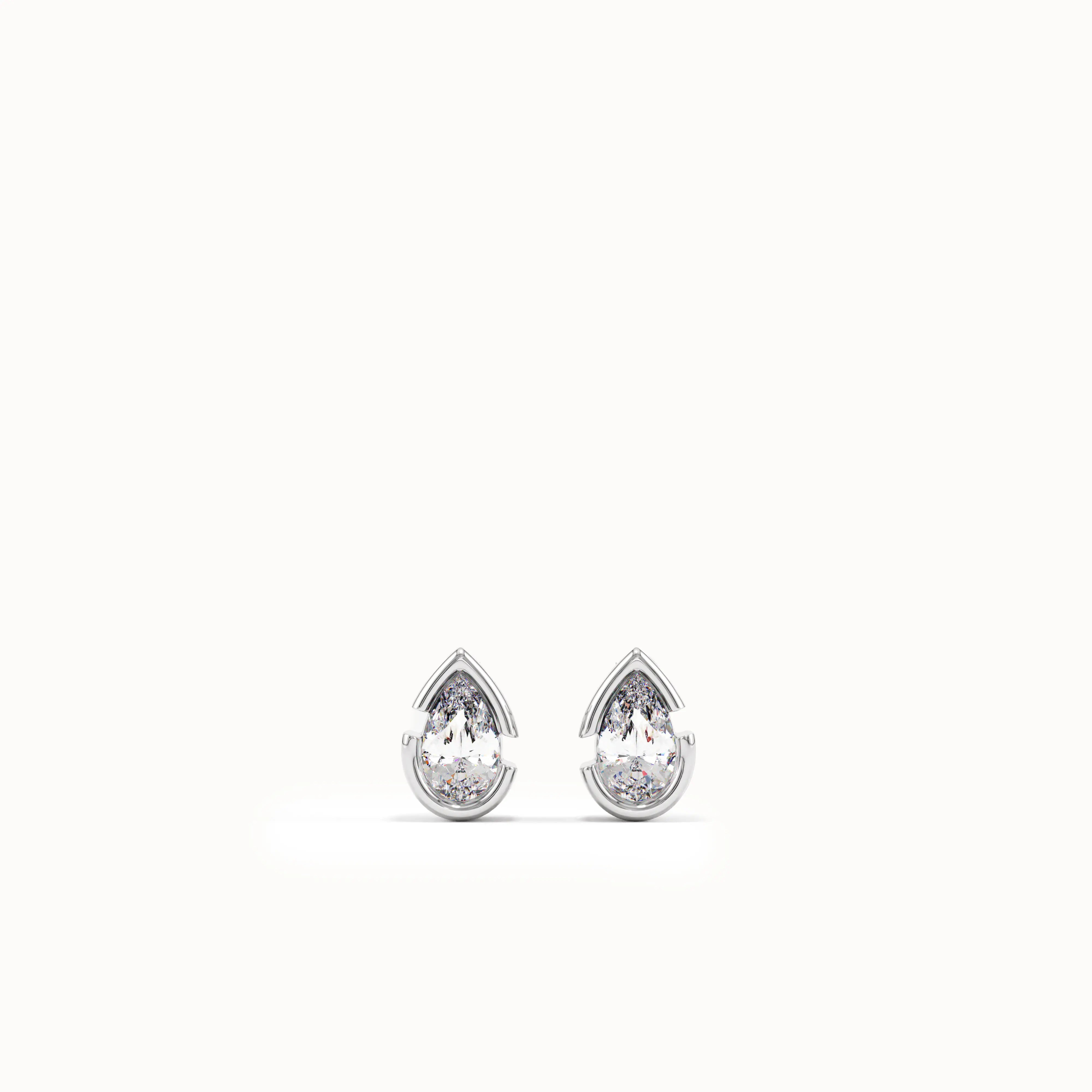 Minimalist Pear Stud Earrings - BRENNMORE 