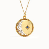 Mixed Cut Moon Vermeil Necklace