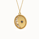 Mixed Cut Moon Vermeil Necklace