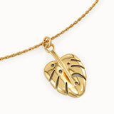 Palm Leaf Vermeil Necklace