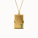 Vintage Rectangle Vermeil Necklace