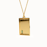 Vintage Rectangle Vermeil Necklace