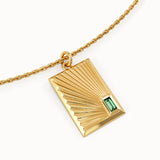Vintage Rectangle Vermeil Necklace