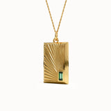 Vintage Rectangle Vermeil Necklace