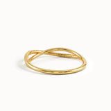 Cross Vermeil Stacking Ring
