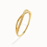 Cross Vermeil Stacking Ring