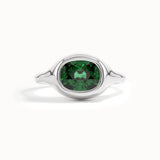 Emerald Oval Dome Ring