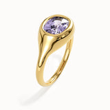 Amethyst Oval Dome Ring