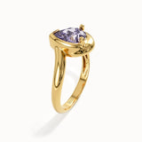 Solo Pear Amethsyt Wavy Ring