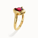 Solo Pear Ruby Wavy Ring