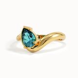 Solo Pear Topaz Wavy Ring